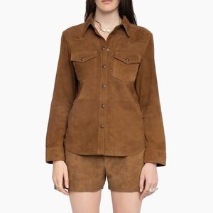 NWT Zadig & Voltaire Thelma Suede Leather Jacket